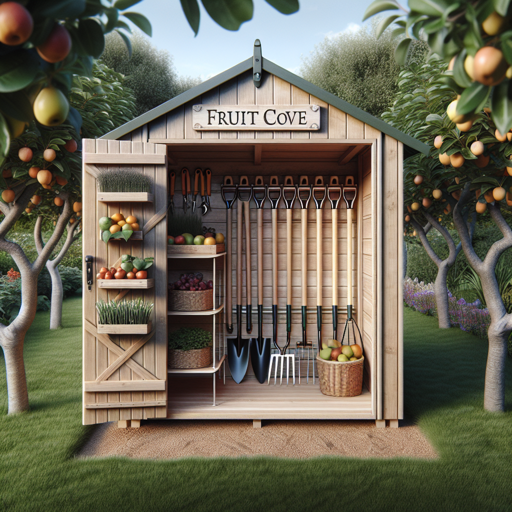 Organizing tools in a Fruit Cove shed
